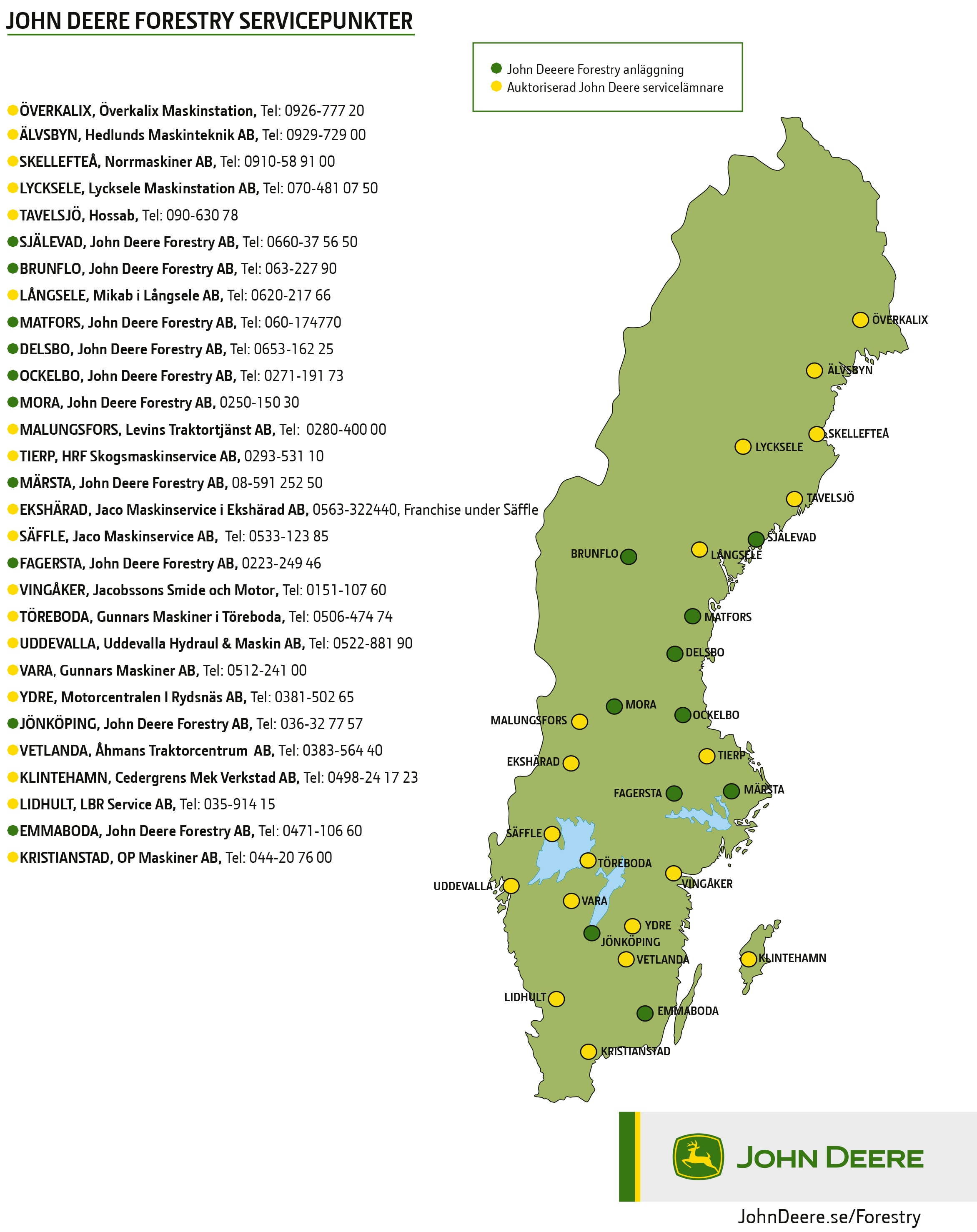 Skogsmaskinservice i Sverige